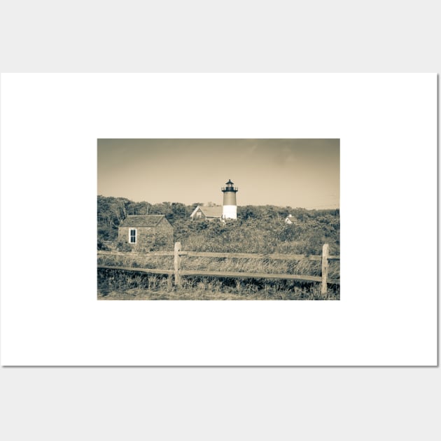 Nauset Beach,  Seashore and lighthouse. Cape Cod, USA.  imagine this on a  card or as wall art fine art canvas or framed print on your wall Wall Art by brians101